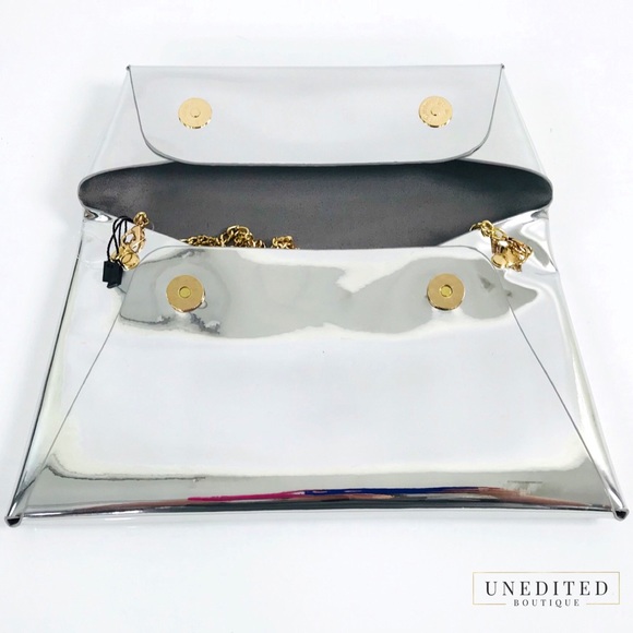 Silver Mirrored Convertible Crossbody - Picture 2 of 7